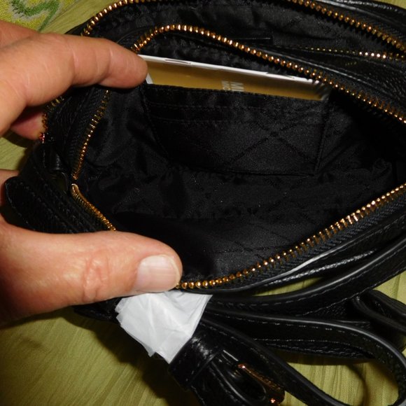 Michael Kors Fulton Double Zip Crossbody Black - Picture 7 of 8
